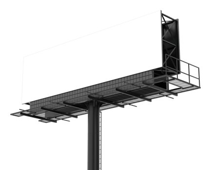 Billboard isolated on background. 3d rendering - illustration png