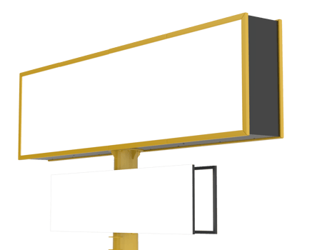 Billboard isolated on background. 3d rendering - illustration png