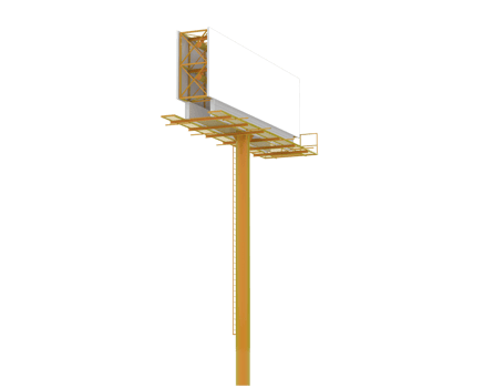 Billboard isolated on background. 3d rendering - illustration png