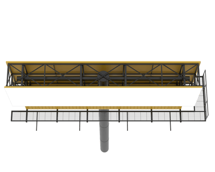 Billboard isolated on background. 3d rendering - illustration png