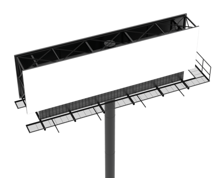 Billboard isolated on background. 3d rendering - illustration png