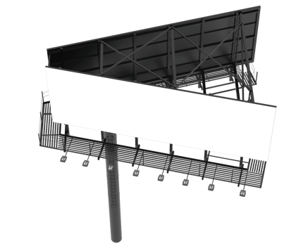 Billboard isolated on background. 3d rendering - illustration png