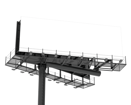 Billboard isolated on background. 3d rendering - illustration png