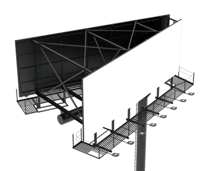Billboard isolated on background. 3d rendering - illustration png