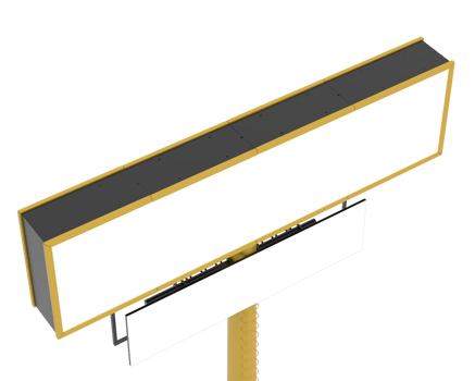 Billboard isolated on background. 3d rendering - illustration png