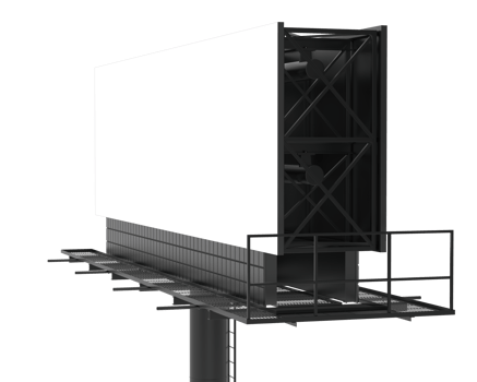 Billboard isolated on background. 3d rendering - illustration png