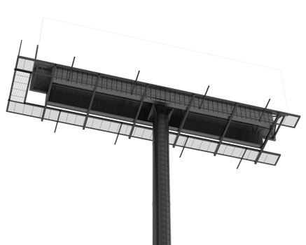 Billboard isolated on background. 3d rendering - illustration png