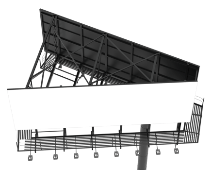 Billboard isolated on background. 3d rendering - illustration png
