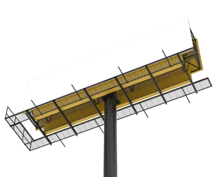 Billboard isolated on background. 3d rendering - illustration png