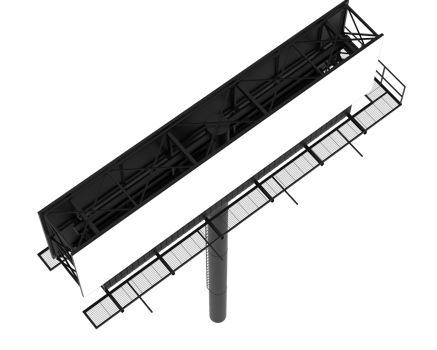 Billboard isolated on background. 3d rendering - illustration png