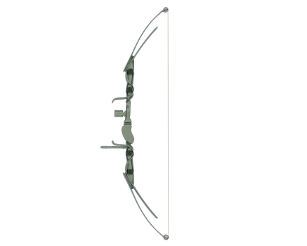 Bow isolated on background. 3d rendering - illustration png