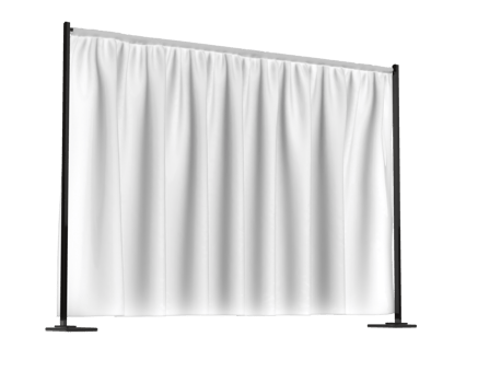 Curtain event divider isolated on background. 3d rendering - illustration png