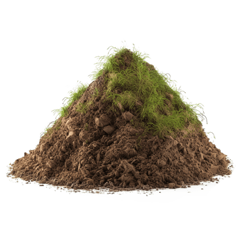 AI generated Grassy dirt heap isolated on transparent background png