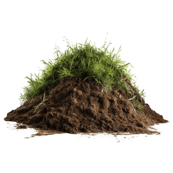 AI generated Grassy dirt heap isolated on transparent background png