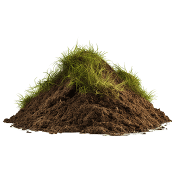 AI generated Grassy dirt heap isolated on transparent background png