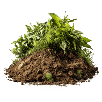 AI generated Grassy dirt heap isolated on transparent background png