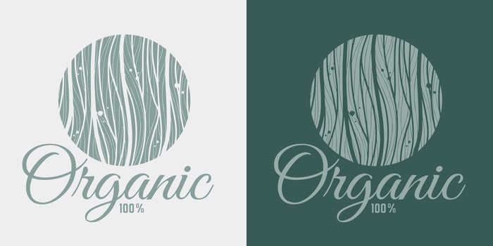 Organic health natural vegan ecology product logo vector