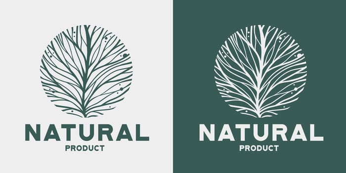 Organic healthy food label, natural vegan and vegetarian ecologic product emblem vector