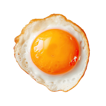 AI generated fried egg isolated on transparent background png