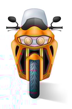 motorbike modern fast sports motorcycle vector illustration isolated on white background