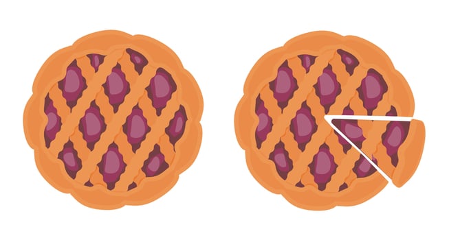 Pie top view. Cooked tasty round food pastry pie desserts exact vector, cherry pie. vector