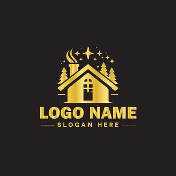 Real estate logo property house home construction building logo icon editable vector
