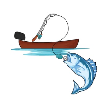 illustration of fishing vector