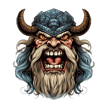AI generated viking art illustrations for stickers, tshirt design, poster etc png