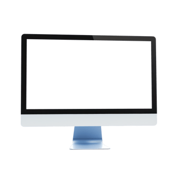 AI generated Modern Computer Monitor on Transparent Background png