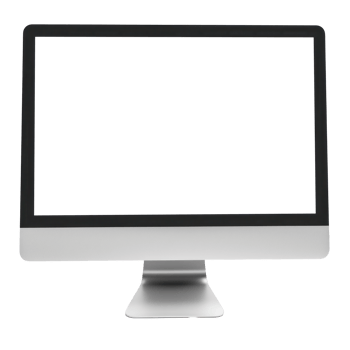 AI generated Modern Computer Monitor on Transparent Background png