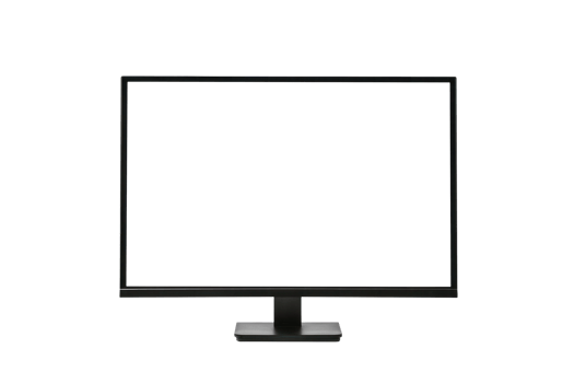 AI generated Modern Computer Monitor on Transparent Background png