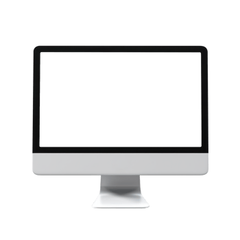 AI generated Modern Computer Monitor Isolated on Background png