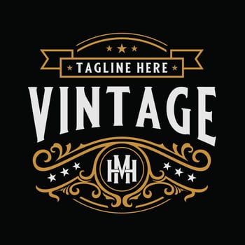 luxury ornament logo. barber or coffee shop designs, beauty products, salons and others. vector