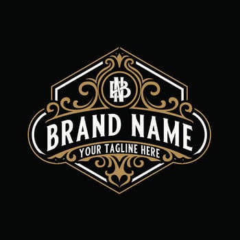 luxury logo with decorative elements to design cafes, hotels, jewelry, beauty, salons and others. vector
