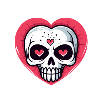 AI generated Skull art illustrations for stickers, tshirt design, poster etc png