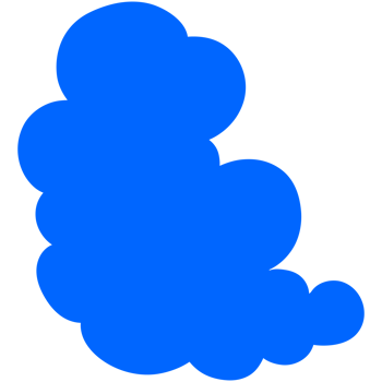Simple cute cartoon design of clouds. png