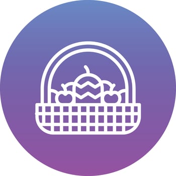 Fruits Basket Vector Icon