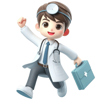 Doctor character carrying a bag png
