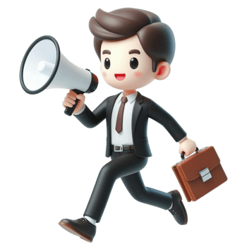Business characters are jumping png