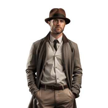 AI generated Stylish man isolated on transparent background png