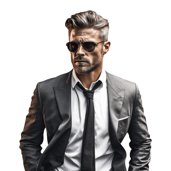 AI generated Stylish man isolated on transparent background png