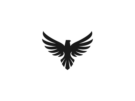 eagle logo vector illustration. falcon, hawk silhouette vector icon