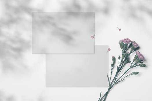 Postcard and Invitation card mockup template png