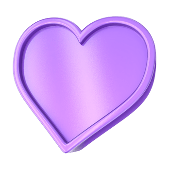 purple heart icon on transparent background png