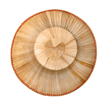 Woven hat isolated,top view png