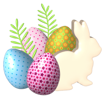 Easter eggs illustration png