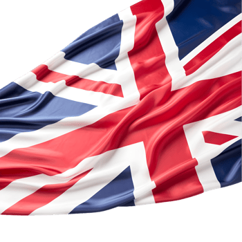 AI generated UK Flag Cloth on transparent background PNG image