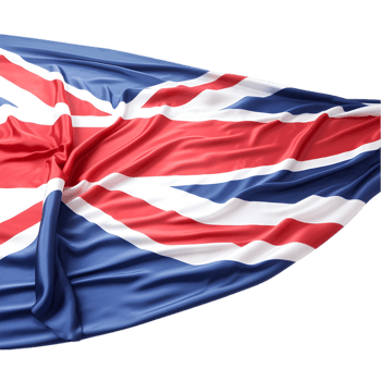 AI generated UK Flag Cloth on transparent background PNG image