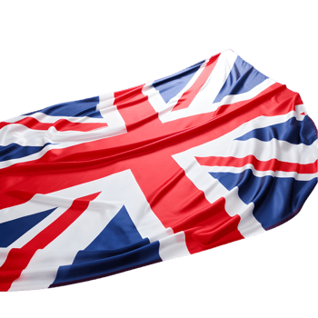 AI generated UK Flag Cloth on transparent background PNG image