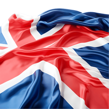 AI generated UK Flag Cloth on transparent background PNG image